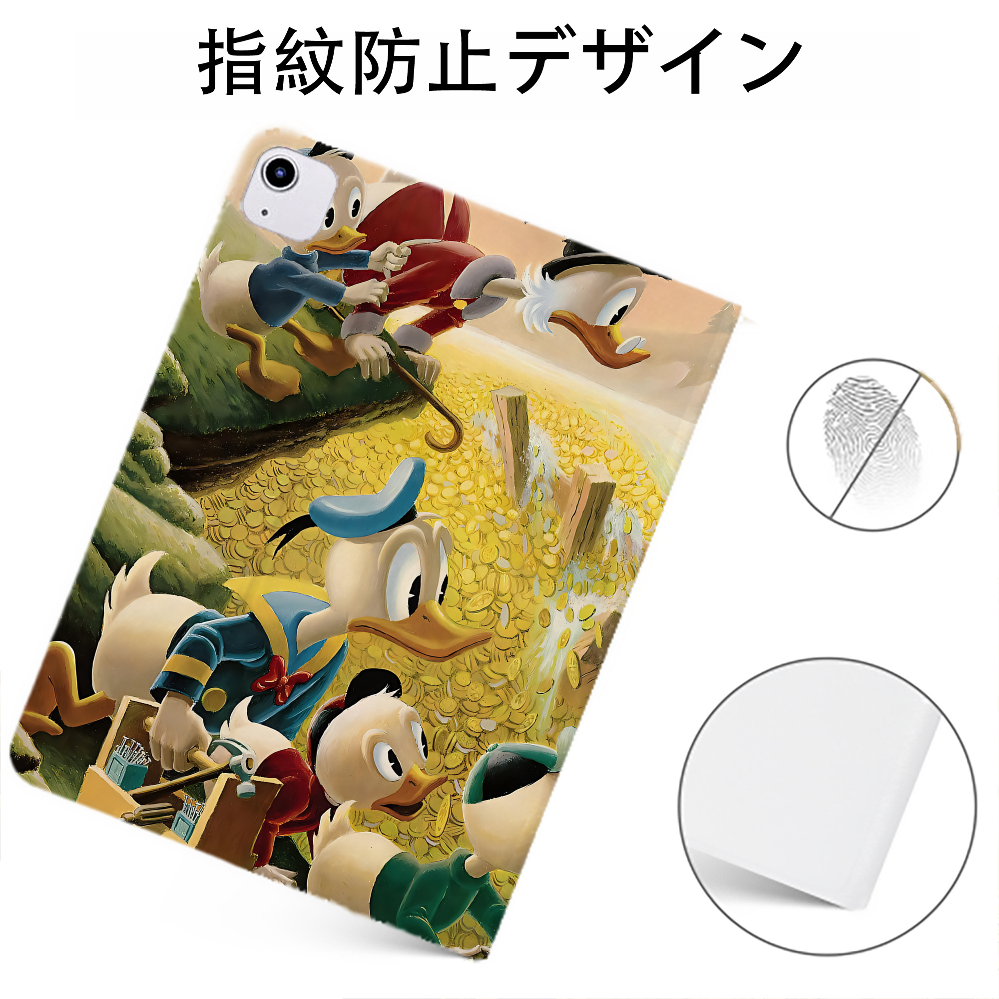 （画像用） ミッキーマウス Mickey Mouse IPadケース ペンホルダー付き ブックスタイルデザイン